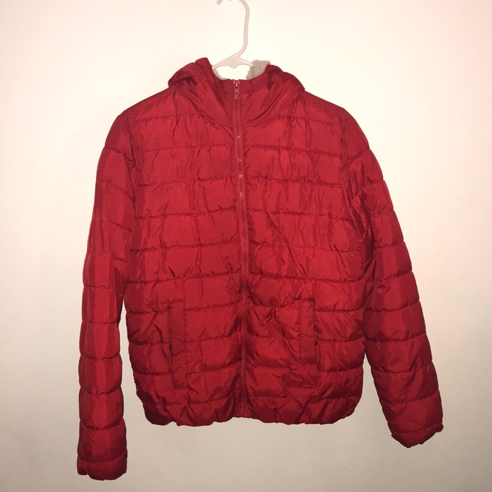 Red f21 cozy puffer